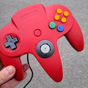 Red Nintendo N64 Gaming Controller Unbranded TESTED